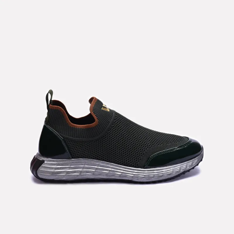 Green Slip On Walking Sneakers 0120560