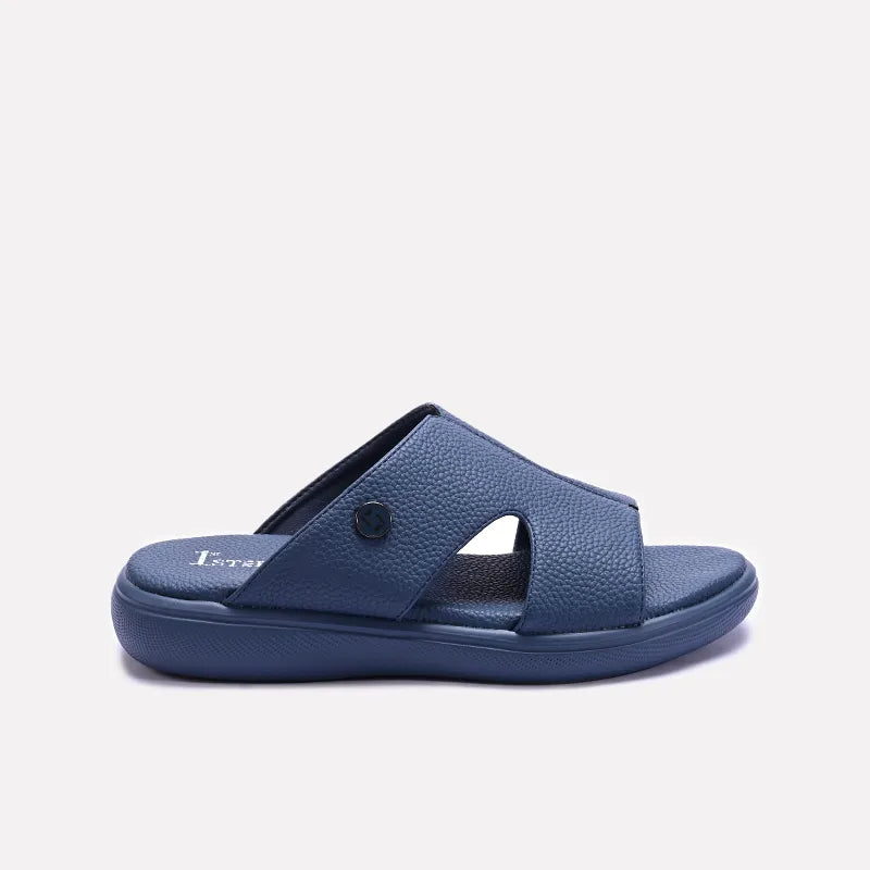 Mens Blue Comfy Casual Slippers