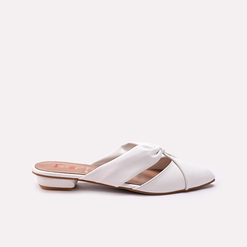 White Casual Mules 0431437