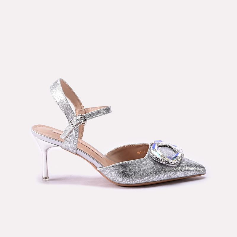 Bridal Court Shoes Silver 0450193