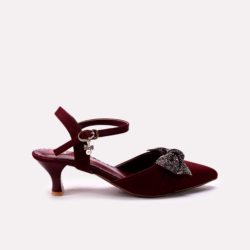 Fancy Court Shoes Maroon 0450075