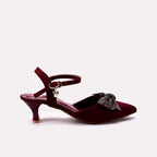 Fancy Court Shoes Maroon 0450075