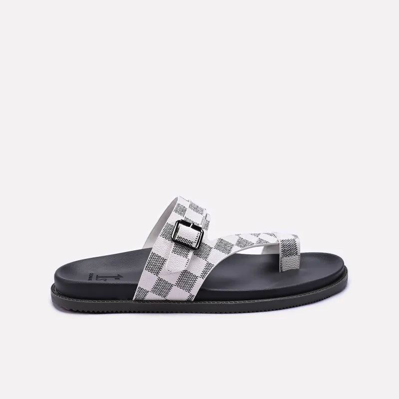 White Mens Casual Slippers 0151123