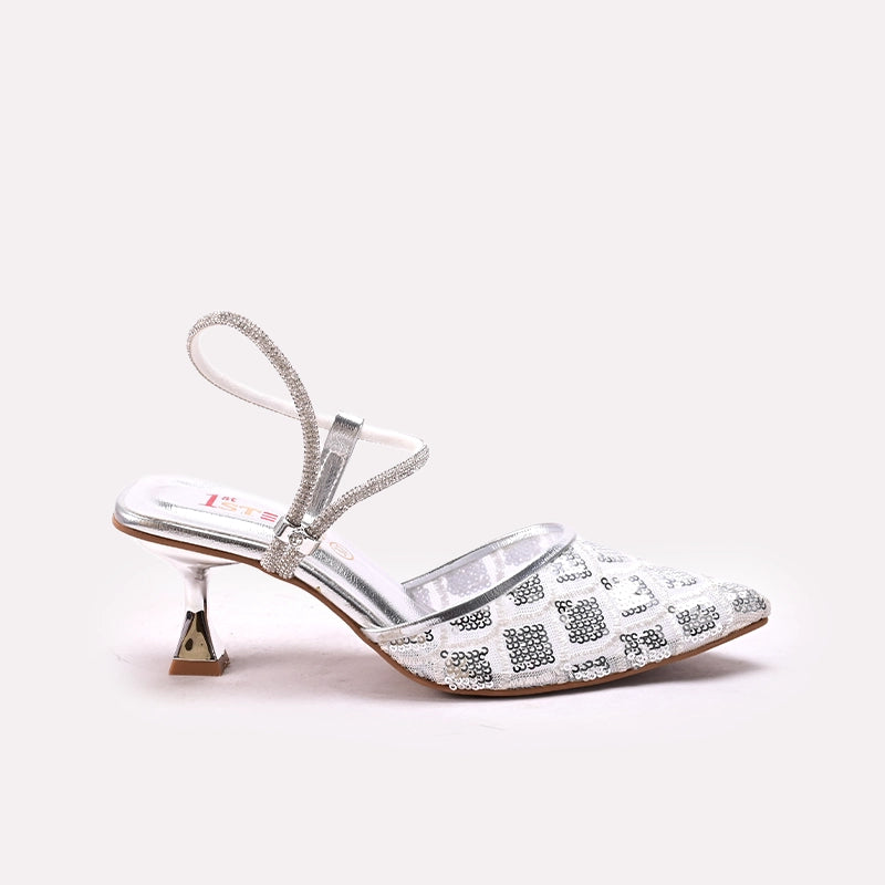 Bridal Court Shoes Silver 0450044