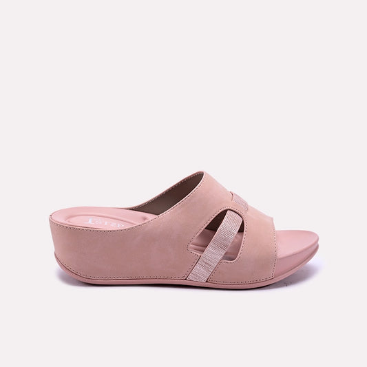 Womens Pink Comfy Fancy Slippers