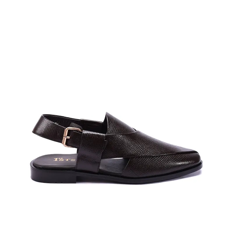 Brown Minimalist Peshawari Chappals 0141153