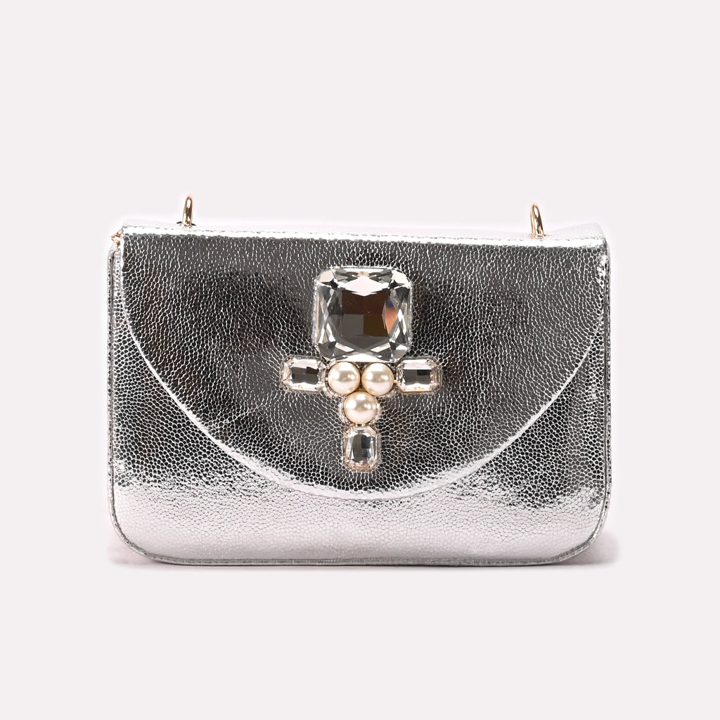 Hand bag Silver 0322339