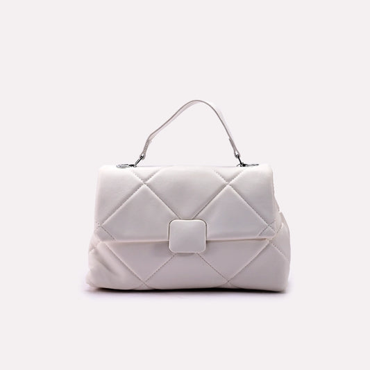 White Casual Hand Bags 0322021