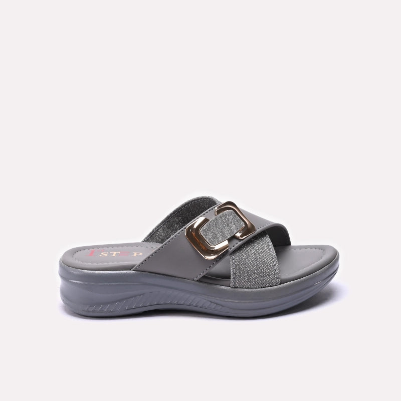 Girl Fancy Slipper Gray 0730405