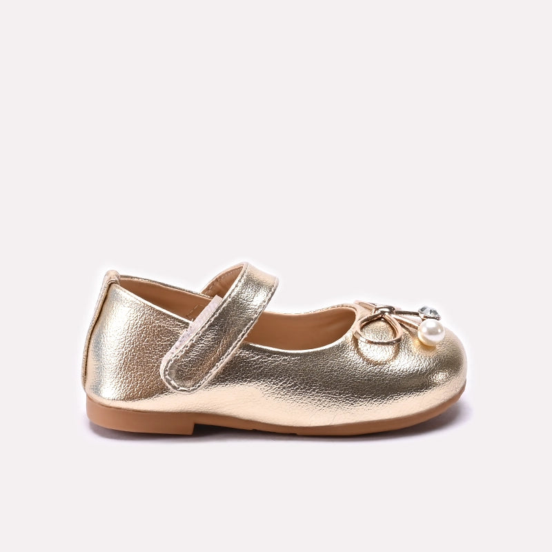 Girl Fancy Pumps Golden 0710671