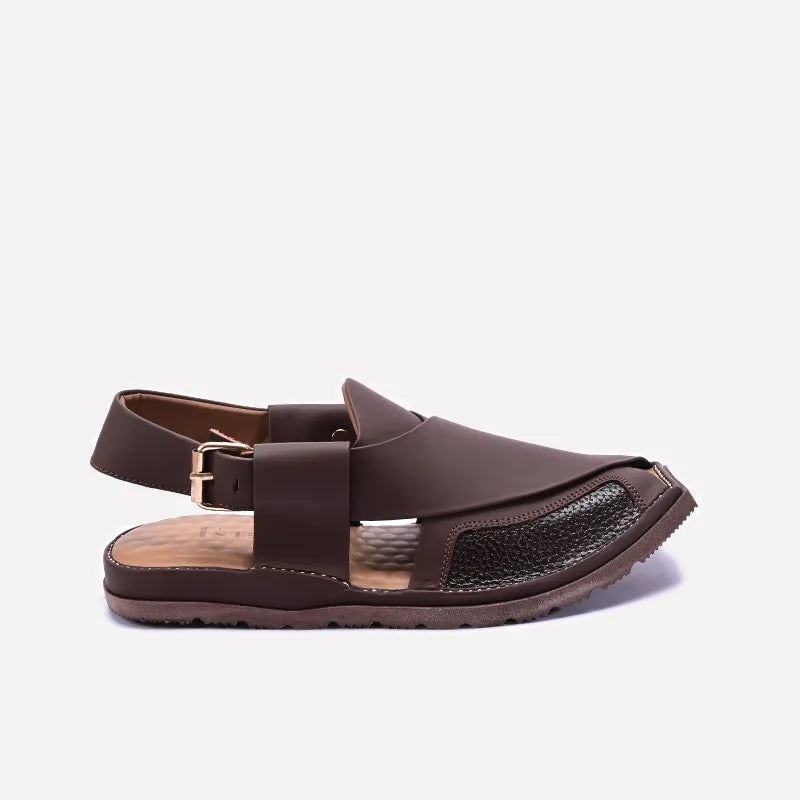 mens Brown Peshawari Chappal