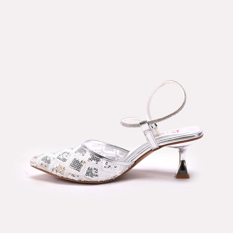 Bridal Court Shoes Silver 0450044