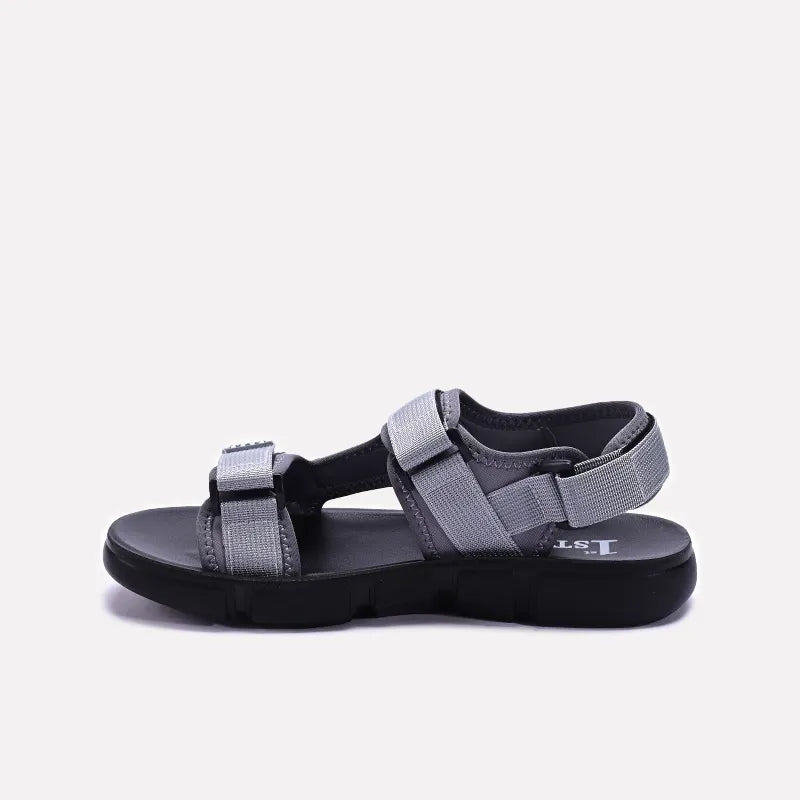 Gray Velcro Strap Sandals 0141180