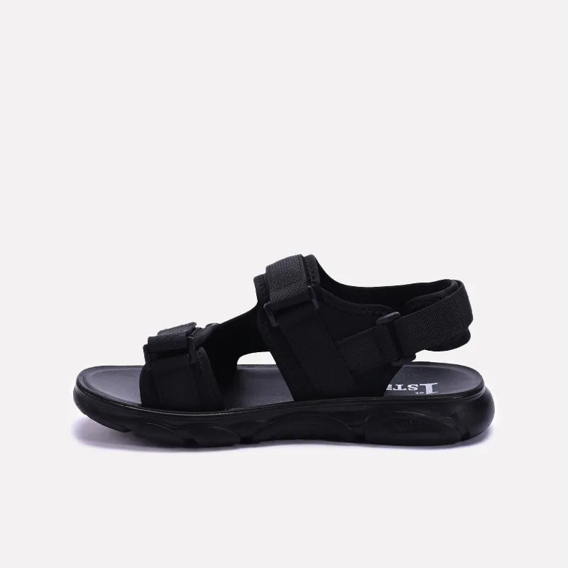 Black Velcro Strap Sandals 0141182