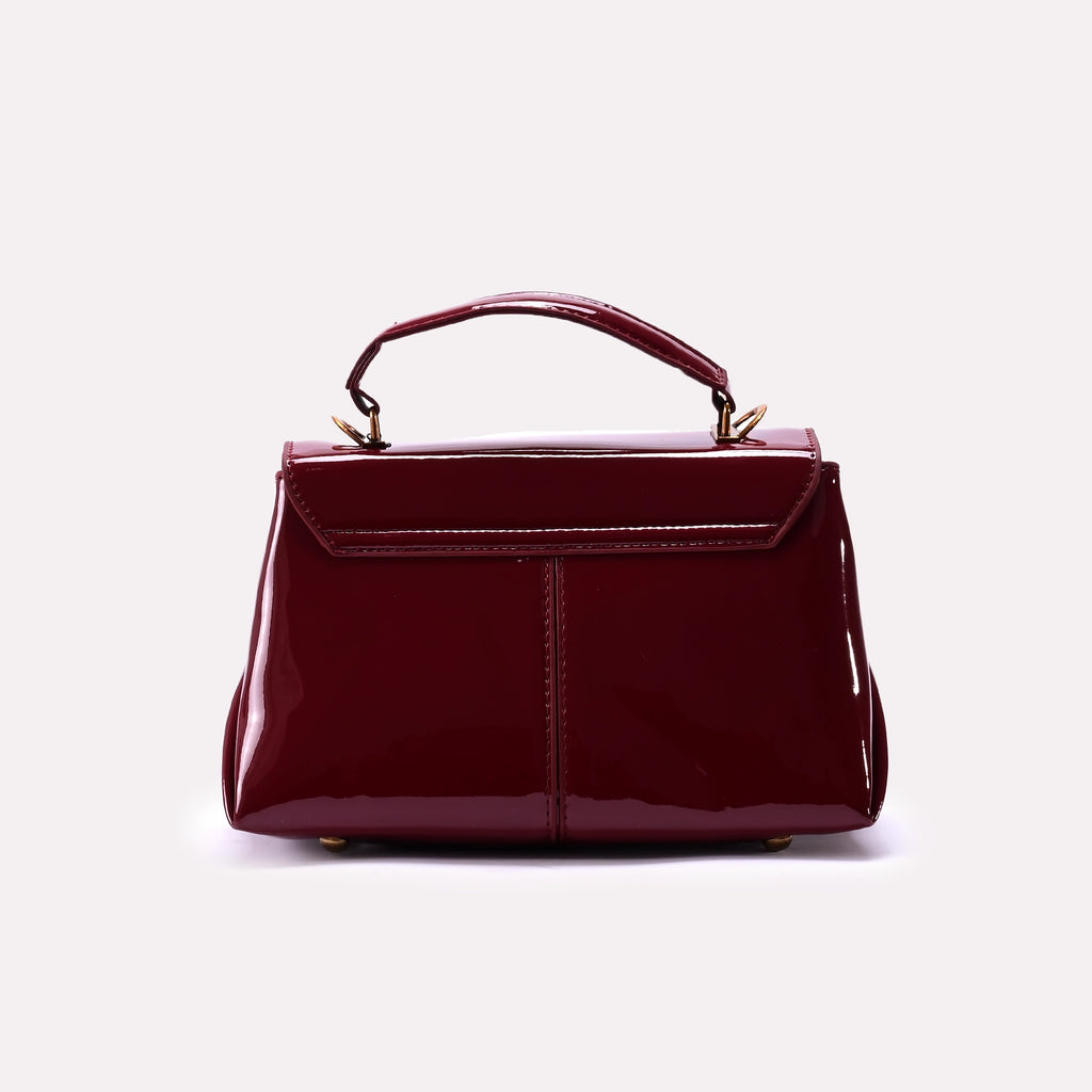 Casual Hand Bags Maroon 0322213