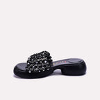 Black Chunky Casual Slippers 0412901