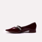 Fancy Court Shoes Maroon 0450153