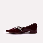 Fancy Court Shoes Maroon 0450153
