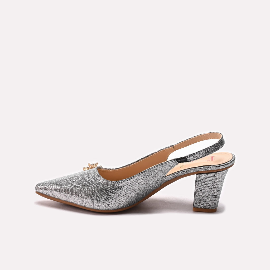 Fancy Court Shoes Silver 0450223