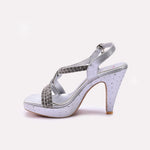 Silver Pointed Heel Sandals 0421443