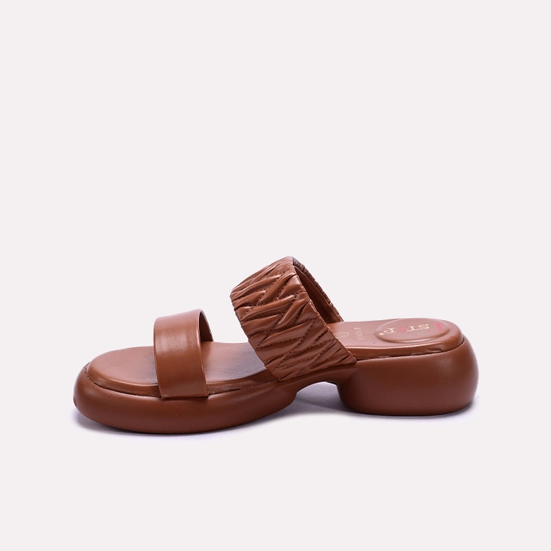 Mustard Chunky Casual Slippers 0412899