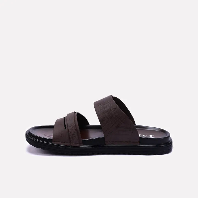 Brown Comfy Casual Slippers for Men