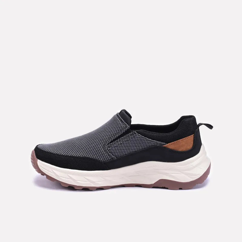 Black Chunky Slip On Sneakers 0120555