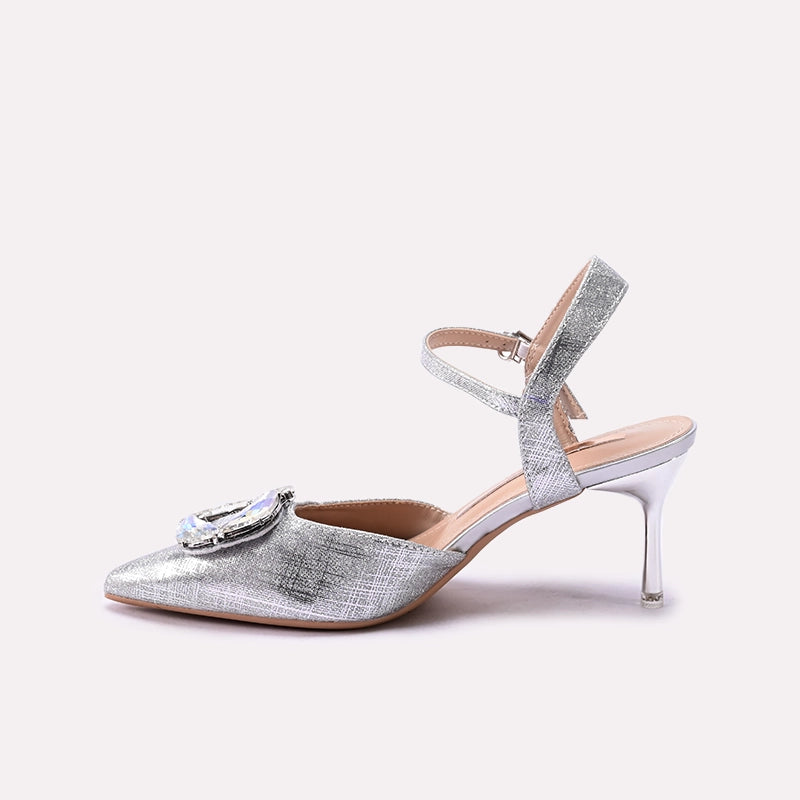 Bridal Court Shoes Silver 0450193