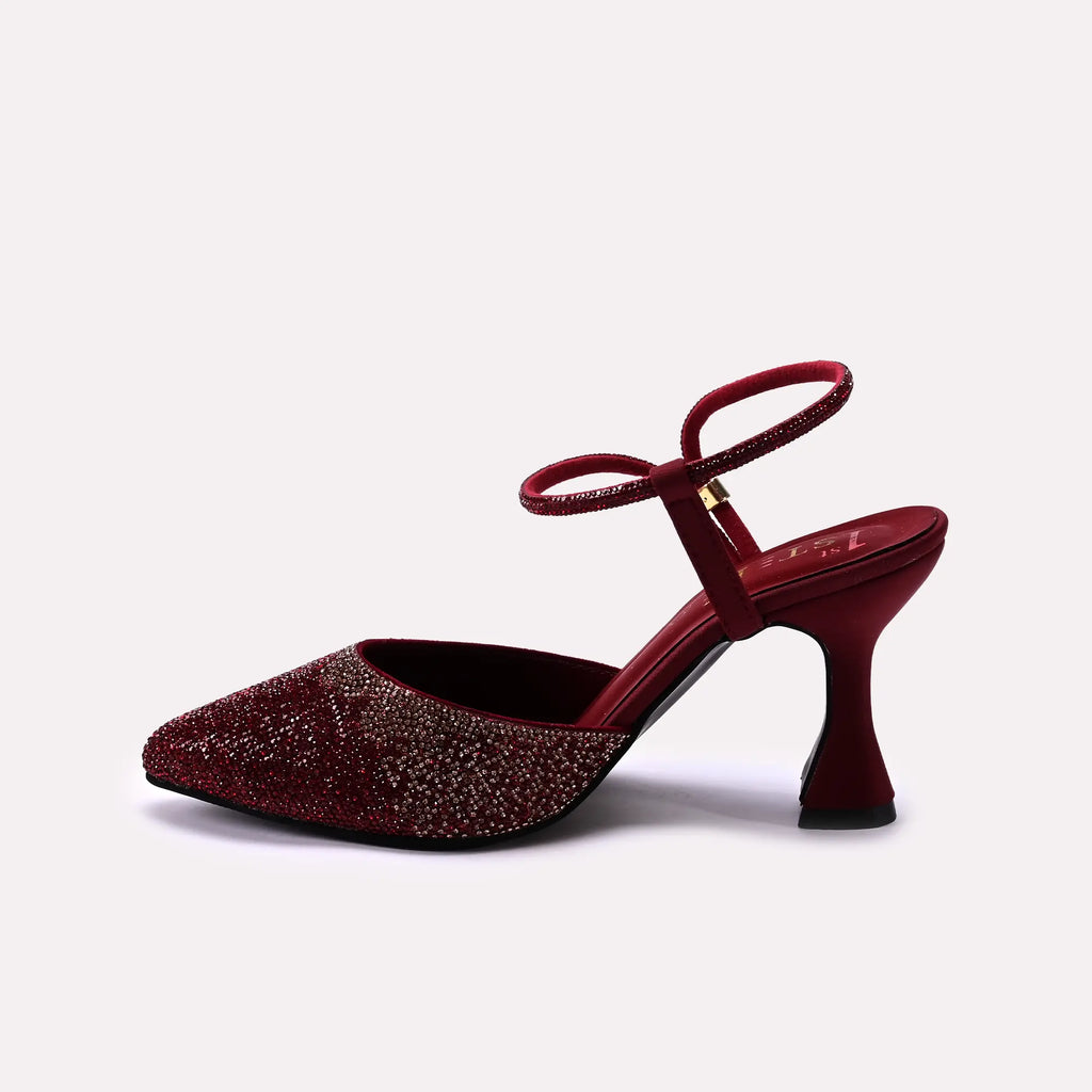 Bridal Court Shoes Maroon 0450149