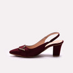 Fancy Court Shoes Maroon 0450082
