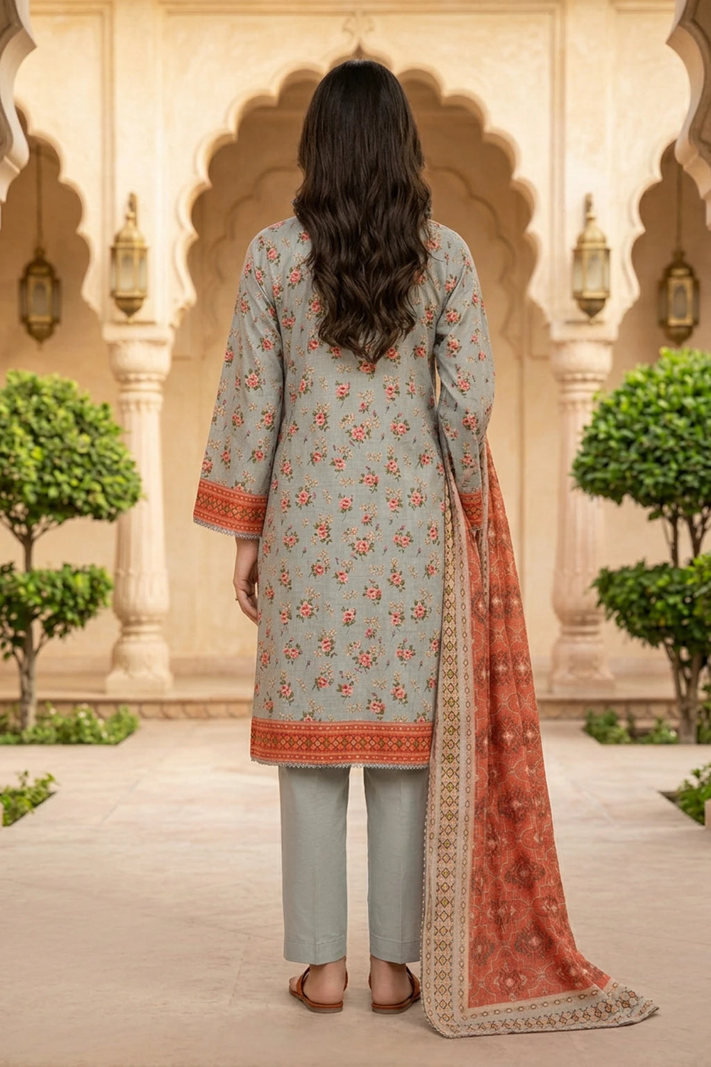 Mirelle Bloom – 3 Piece Stitched Viscose Linen Suit 1512302