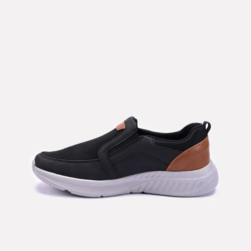 Black Casual Slip On Sneakers 0120556