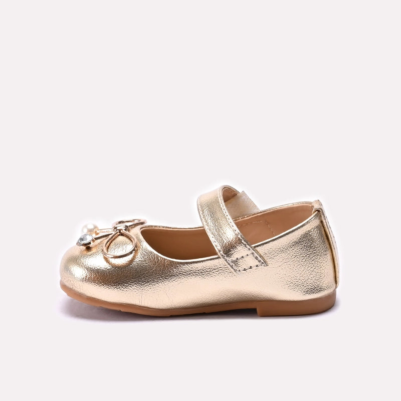 Girl Fancy Pumps Golden 0710671