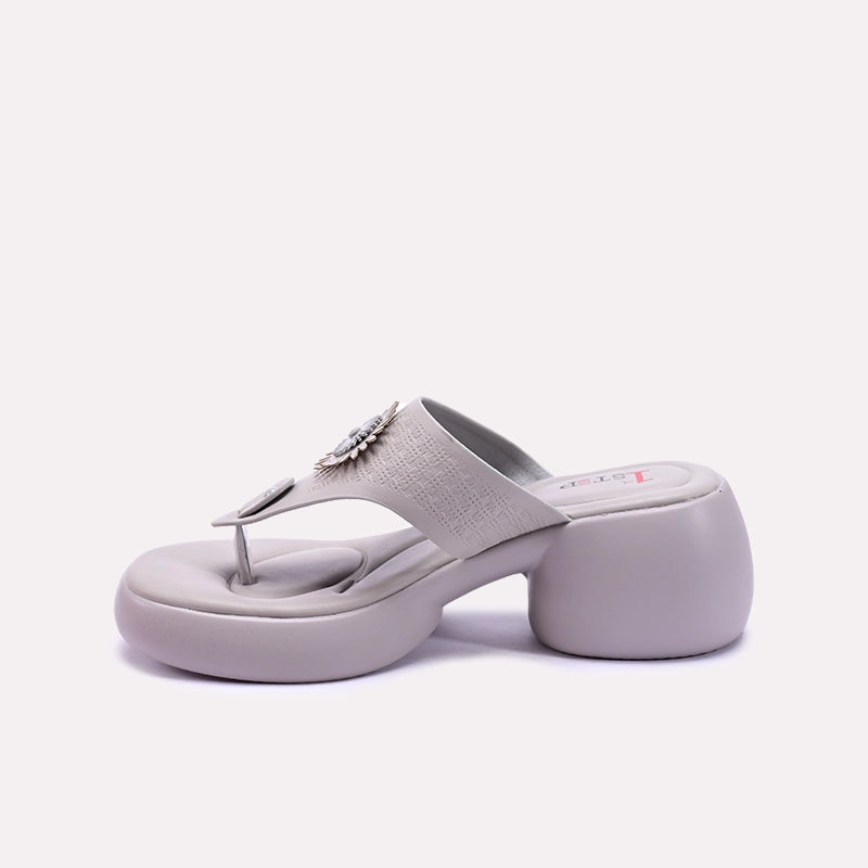 Gray Chunky Flip Flops 0413244