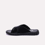 Black Criss Cross Casual Slippers For Men 0151001