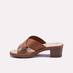 Mustard Heel Slippers For Women