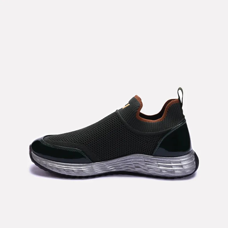 Green Slip On Walking Sneakers 0120560