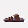 Mustard Buckle Strap Leather Slides for men