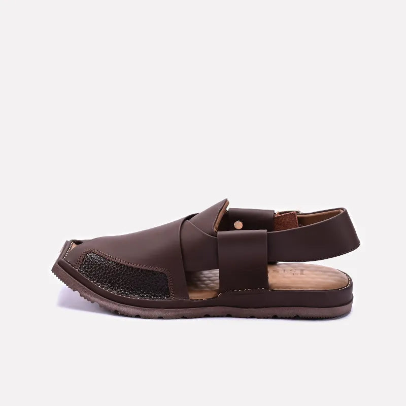 Brown Peshawari Chappal for men