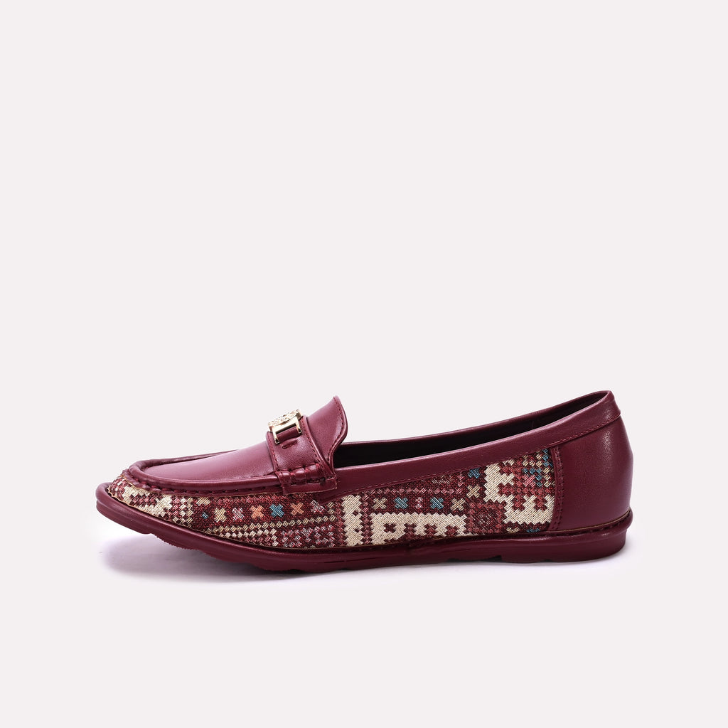 Moccasin Shoes Maroon 0440968