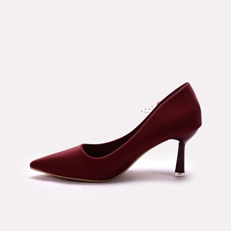 Fancy Court Shoes Maroon 0450156