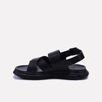 Black Comfy Leather Sandals 0141167