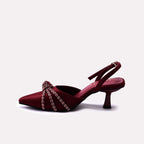 Fancy Court Shoes Maroon 0450122