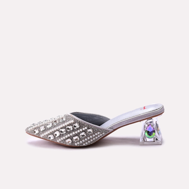 Bridal Court Shoes Silver 0450187