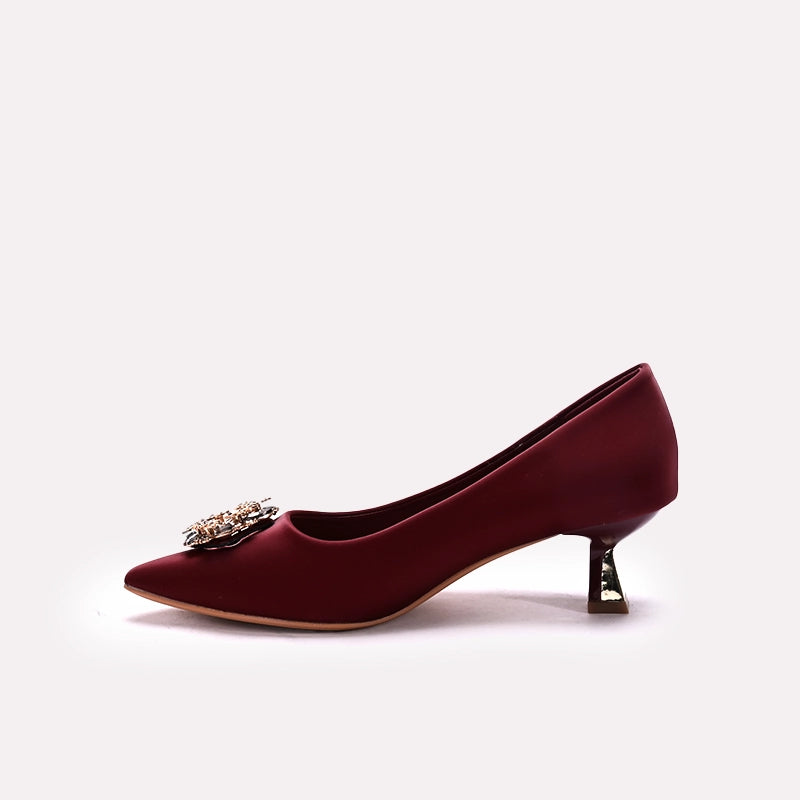 Fancy Court Shoes Maroon 0450157