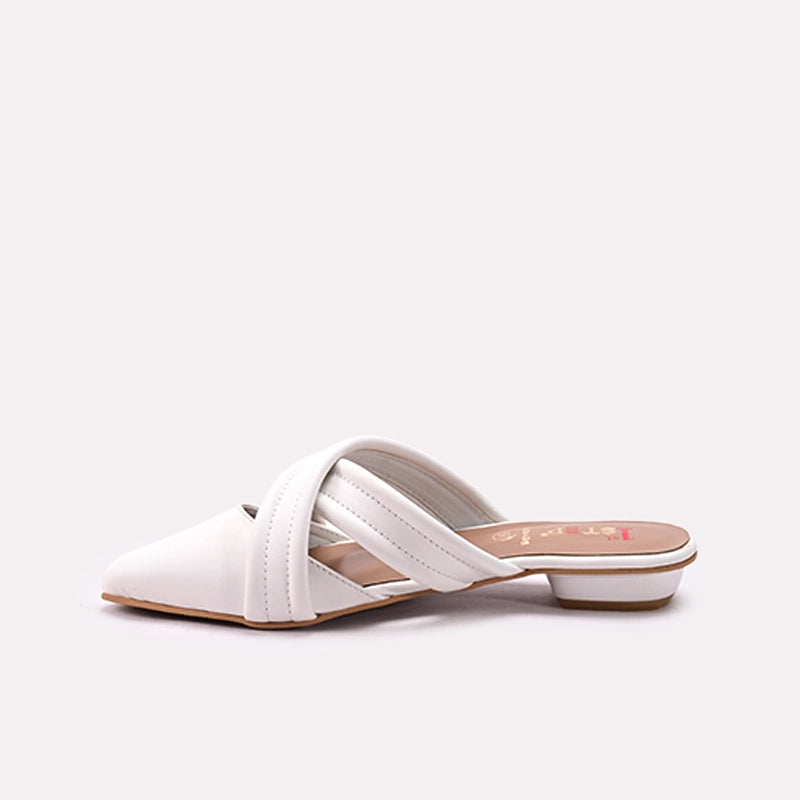 White Casual Mules 0431438