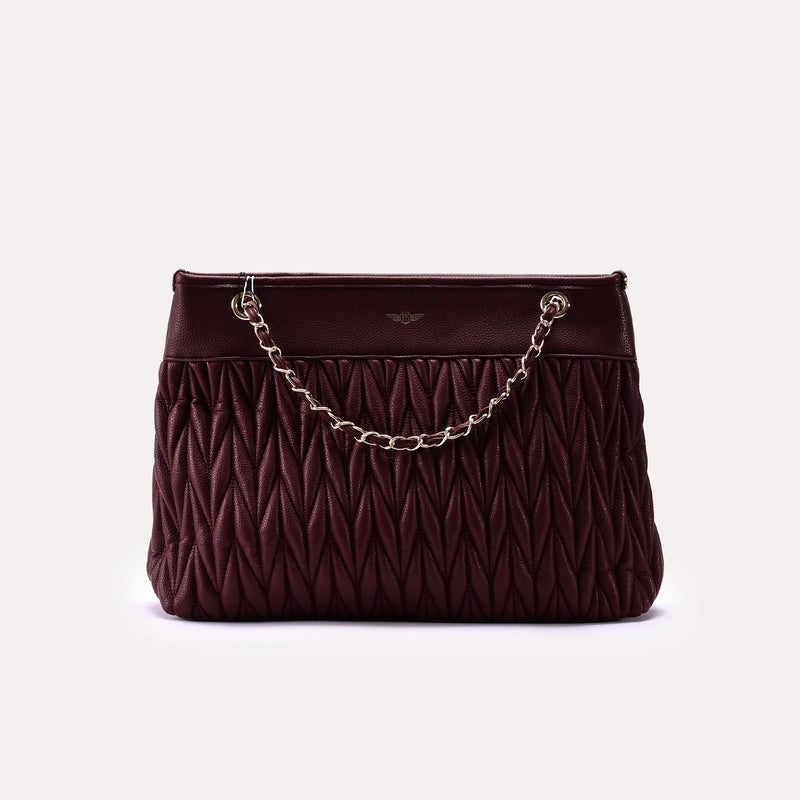 Casual Shoulder Bag Maroon 0331737