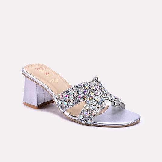 Silver Heel Slippers 0412657