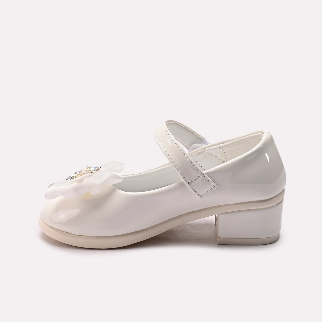 Girl Fancy Pumps White 0710725