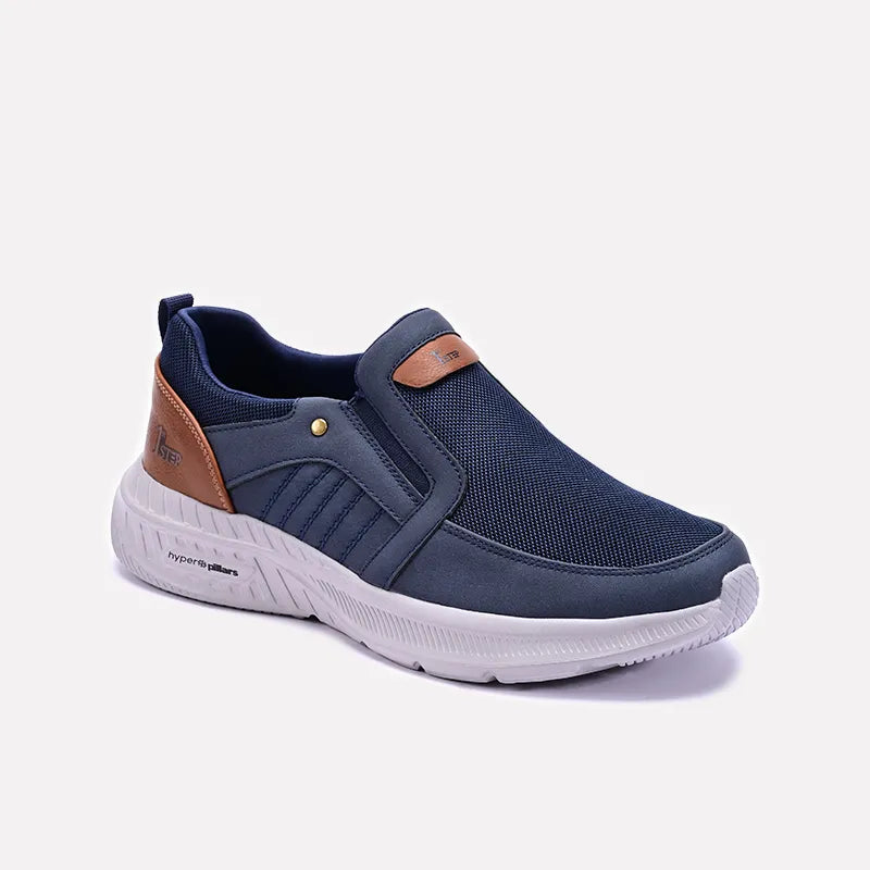Blue Casual Slip On Sneakers 0120556